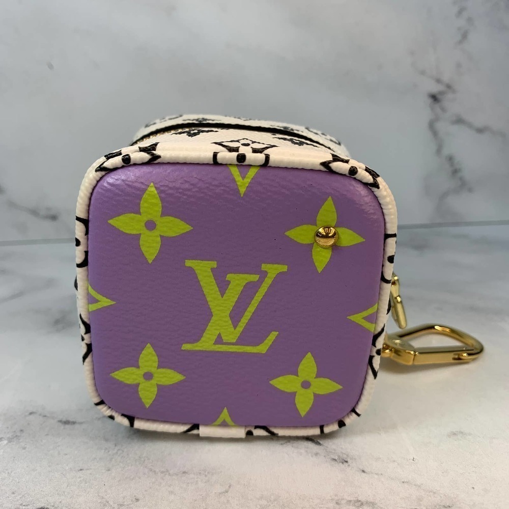 Louis Vuitton Giant Cube Monogram Purple/Black/White Coin Purse Chain Case LV - Picture 9 of 12